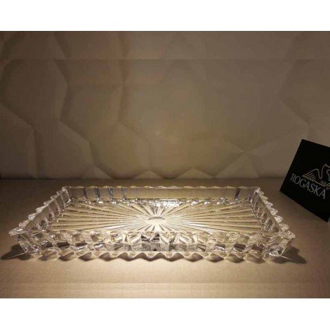 Rogaska  Crown Jewel 119855 Crystal Tray crystal dishes